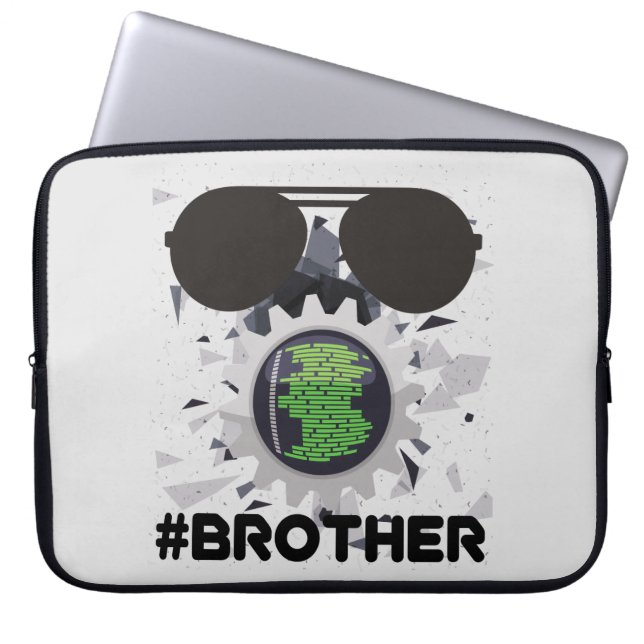 Housse Pour Ordinateur Portable Brother´s watching. (Devant)
