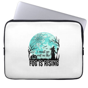 Housse Pour Ordinateur Portable Brouillard d'Halloween est une sorcière de citroui