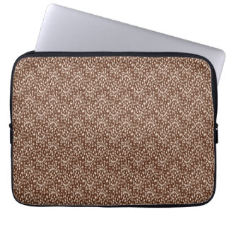 Housse Pour Ordinateur Portable Brown Cream Beige Abstract Pattern