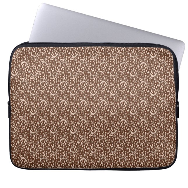 Housse Pour Ordinateur Portable Brown Cream Beige Abstract Pattern (Devant)