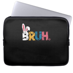 Housse Pour Ordinateur Portable Bruh Bunny Pâques mignonne mème pour les enfants _