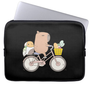 Housse Pour Ordinateur Portable Bubu le Vélo de Cochon de Guinée