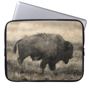 Housse Pour Ordinateur Portable Buffle américain - Bison des plaines