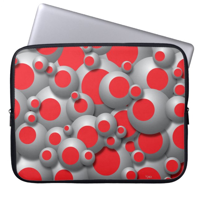 Housse Pour Ordinateur Portable Bulles bouillonnantes rouges (Devant)