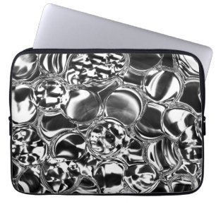 Housse Pour Ordinateur Portable Bulles d'argent avec le verre ou le métal ton lanc
