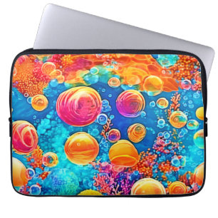 Housse Pour Ordinateur Portable Bulles de récif corallien coloré