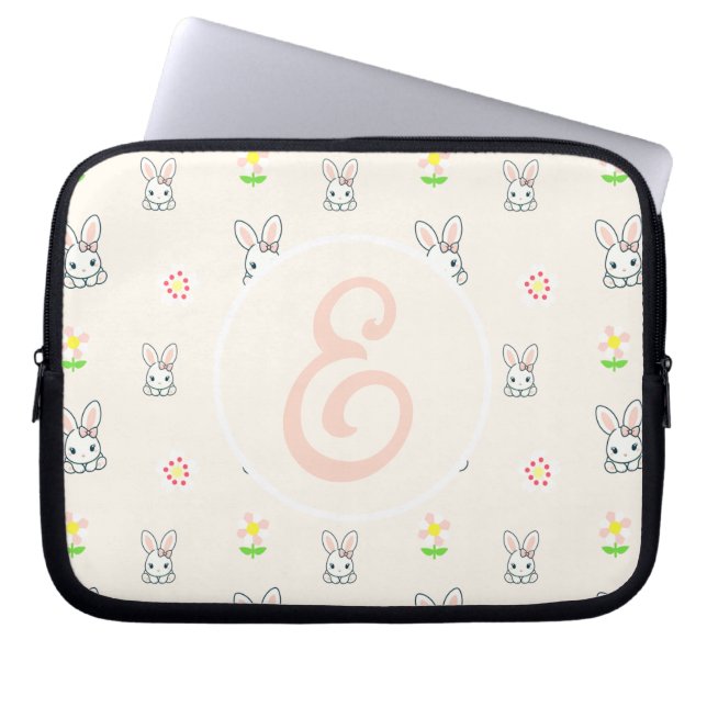 Housse Pour Ordinateur Portable Bunny Bloom Délice (Devant)