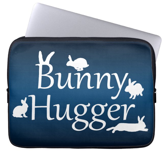 Housse pour ordinateur portable Bunny Hugger (Bleu (Devant)