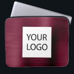 Housse Pour Ordinateur Portable Burgundy Metallic - Logo Personnalisé Promotionnel<br><div class="desc">Moderne Burgundy Faux Métallic Inoxydable Élégant Votre logo personnalisé Coque publicitaire promotionnel pour ordinateur portable promotionnel ou manches promotionnelles (promo). Ce coque informatique professionnel de classe peut être customisé pour inclure votre entreprise ou logo d'entreprise.</div>
