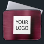 Housse Pour Ordinateur Portable Burgundy Metallic - Logo Personnalisé Promotionnel<br><div class="desc">Moderne Burgundy Faux Métallic Inoxydable Élégant Votre logo personnalisé Coque publicitaire promotionnel pour ordinateur portable promotionnel ou manches promotionnelles (promo). Ce coque informatique professionnel de classe peut être customisé pour inclure votre entreprise ou logo d'entreprise.</div>