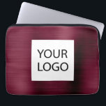 Housse Pour Ordinateur Portable Burgundy Metallic - Logo Personnalisé Promotionnel<br><div class="desc">Moderne Burgundy Faux Métallic Inoxydable Élégant Votre logo personnalisé Coque publicitaire promotionnel pour ordinateur portable promotionnel ou manches promotionnelles (promo). Ce coque informatique professionnel de classe peut être customisé pour inclure votre entreprise ou logo d'entreprise.</div>