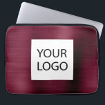 Housse Pour Ordinateur Portable Burgundy Metallic - Logo Personnalisé Promotionnel<br><div class="desc">Moderne Burgundy Faux Métallic Inoxydable Élégant Votre logo personnalisé Coque publicitaire promotionnel pour ordinateur portable promotionnel ou manches promotionnelles (promo). Ce coque informatique professionnel de classe peut être customisé pour inclure votre entreprise ou logo d'entreprise.</div>