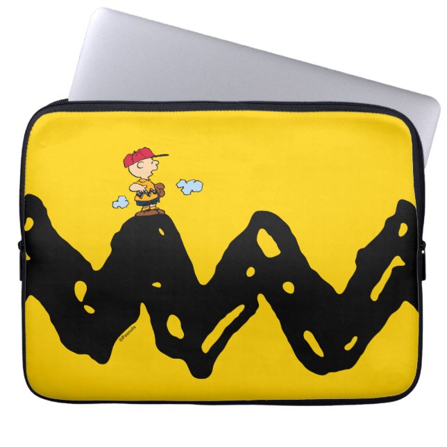 Housse Pour Ordinateur Portable cacahuètes | Charlie Baseball Brown (Devant)