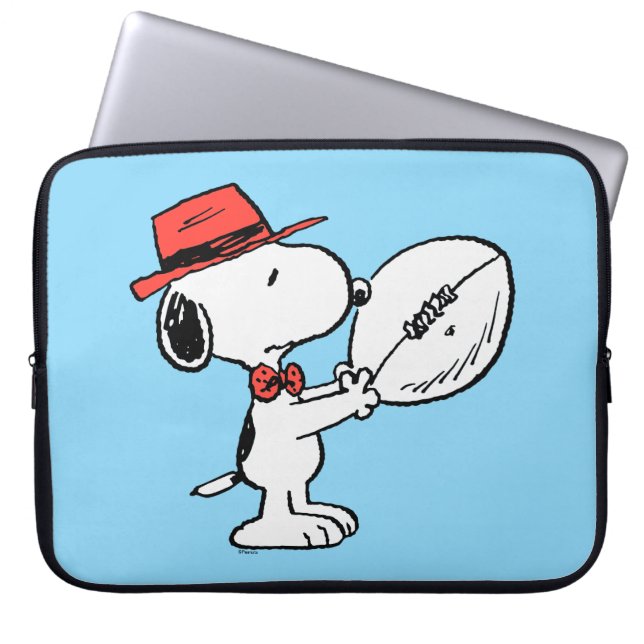 Housse Pour Ordinateur Portable cacahuètes | Coach Football Snoopy (Devant)