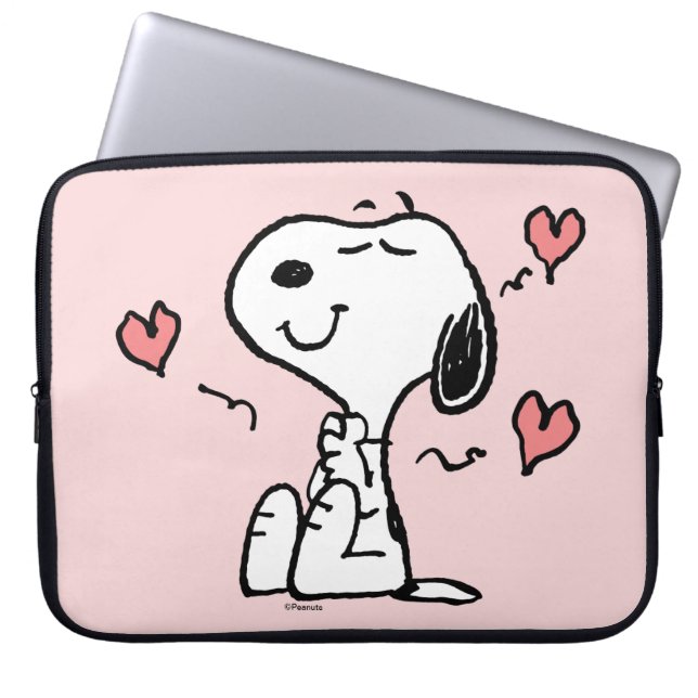Housse Pour Ordinateur Portable cacahuètes | Coeurs de snoopy (Devant)