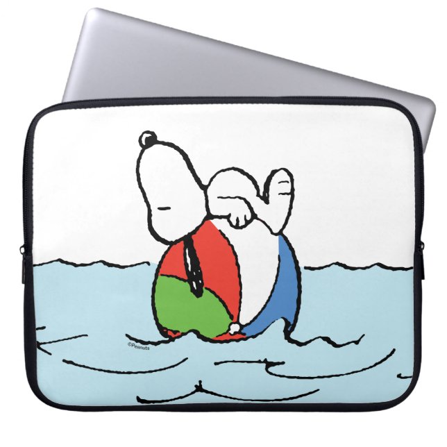 Housse Pour Ordinateur Portable cacahuètes | Snoopy Beach Ball Beach (Devant)
