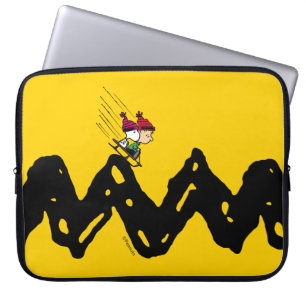 Housse Pour Ordinateur Portable cacahuètes Snoopy & Linus Sled Ride