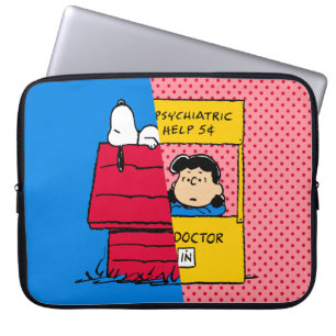 Housse Pour Ordinateur Portable cacahuètes   Snoopy & Lucy Half & Half