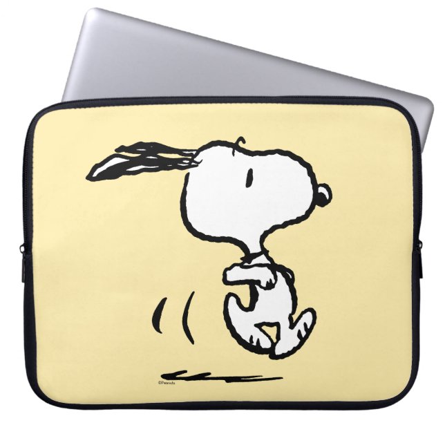 Housse Pour Ordinateur Portable cacahuètes | Snoopy Running (Devant)