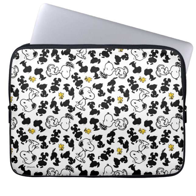 Housse Pour Ordinateur Portable cacahuètes | Snoopy & Woodstock Shadow Motif (Devant)