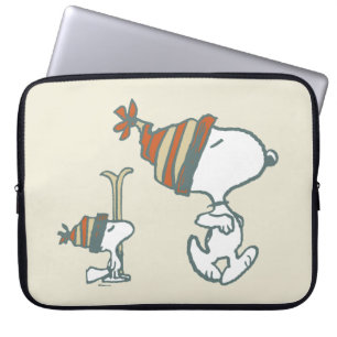 Housse Pour Ordinateur Portable cacahuètes Snoopy & Woodstock Ski Trip 2