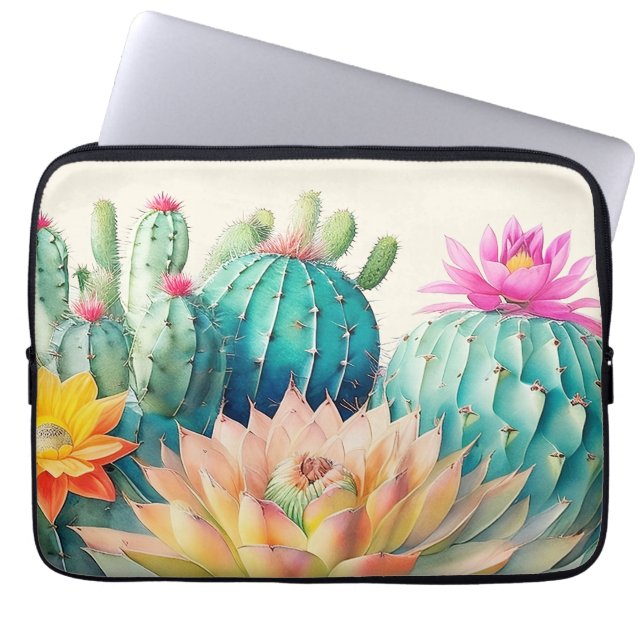 Housse Pour Ordinateur Portable Cactus Et Succulents (Devant)