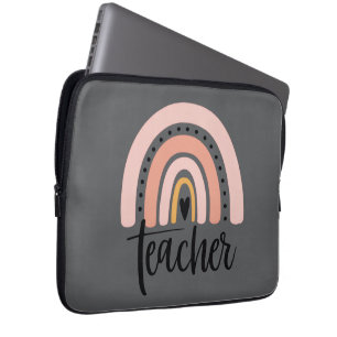 Housse Pour Ordinateur Portable Cadeau Arc-en-ciel d'amour d'enseignant d'enseigne