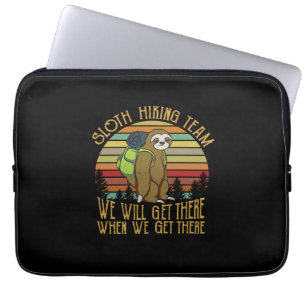 Housse Pour Ordinateur Portable Cadeau Camper Équipe Vintage de Randonnée Sloth