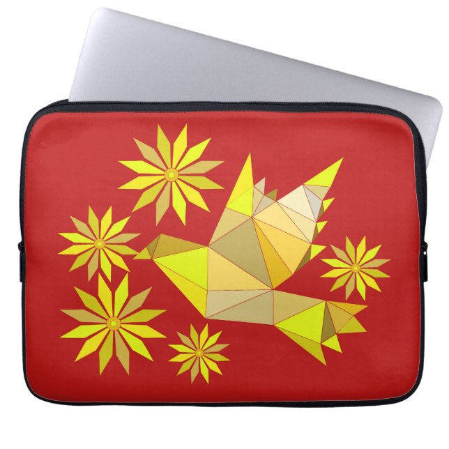 HOUSSE POUR ORDINATEUR PORTABLE CADEAU D'AMOUR ANIMAL OISEAU (Devant)