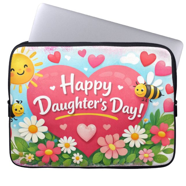 HOUSSE POUR ORDINATEUR PORTABLE CADEAU D'AMOUR POUR FILLE (Devant)
