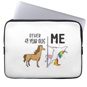 Housse Pour Ordinateur Portable Cadeau d'anniversaire d'autres licornes de 49 ans 