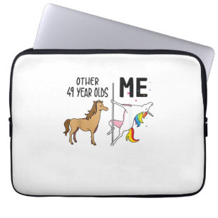 Housse Pour Ordinateur Portable Cadeau d'anniversaire d'autres licornes de 49 ans 