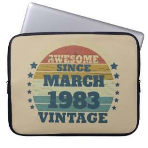 Housse Pour Ordinateur Portable Cadeau d'anniversaire vintage personnalisé