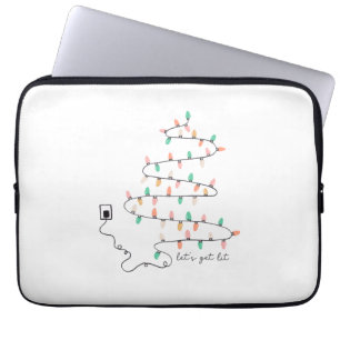 Housse Pour Ordinateur Portable Cadeau de Noël laissez s'éclairer