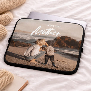 Housse Pour Ordinateur Portable Cadeau de remplacement de photo de maman je t'aime