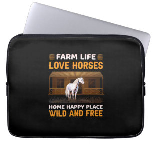 Housse Pour Ordinateur Portable Cadeau équestre Farm Life Love Hores