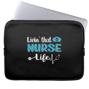 Housse Pour Ordinateur Portable Cadeau infirmière Vivre Cette Vie Infirmière