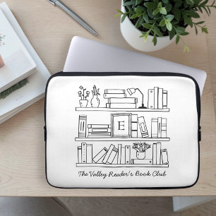 Housse Pour Ordinateur Portable Cadeau personnalisé pour club de lecture avec mono