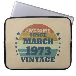 Housse Pour Ordinateur Portable Cadeau personnalisé vintage 50e anniversaire