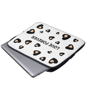 HOUSSE POUR ORDINATEUR PORTABLE CADEAU PETIT AMI PETITE AMIE MARI FEMME COEUR D'AM
