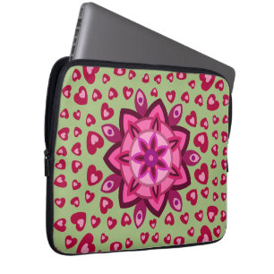 HOUSSE POUR ORDINATEUR PORTABLE CADEAU PETIT AMI PETITE AMIE MARI FEMME COEUR D'AM