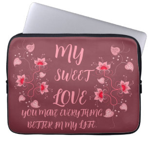 HOUSSE POUR ORDINATEUR PORTABLE CADEAU POUR PETITE AMIE, FEMME, MARI, PETIT AMI, M