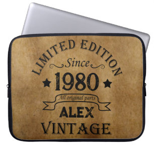 Housse Pour Ordinateur Portable Cadeaux d'anniversaire vintages personnalisés