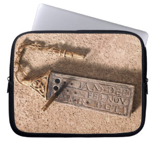Housse Pour Ordinateur Portable Cadran solaire, argent et or portatifs, 10ème