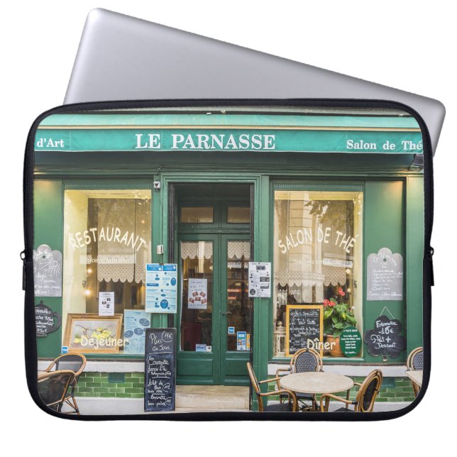 Housse Pour Ordinateur Portable Cafés français : Versailles scène cosy. (Devant)