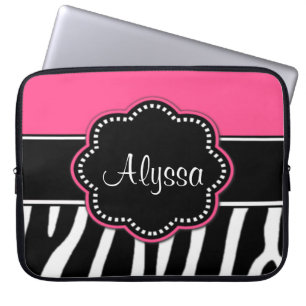 Housse Pour Ordinateur Portable Caisse d'ordinateur portable de monogramme de rose