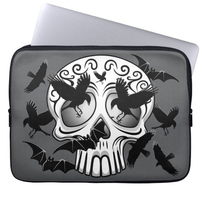 Housse Pour Ordinateur Portable Calaveras décoratives Halloween (Devant)