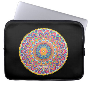 Housse Pour Ordinateur Portable Calme Belle couleur colorée Mandala floral
