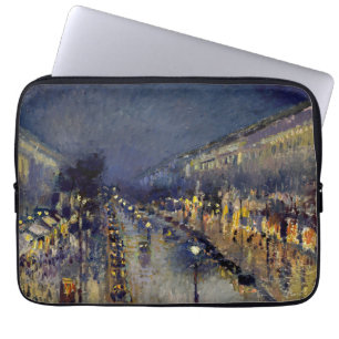 Housse Pour Ordinateur Portable Camille Pissarro - Boulevard Montmartre en nuit