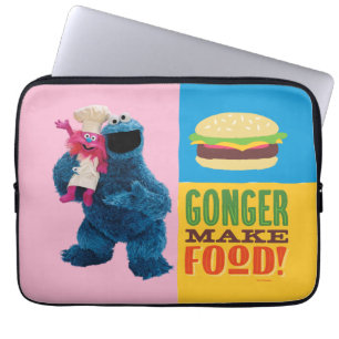 Housse Pour Ordinateur Portable Camion fourré de Cookie Monster Gonger Make Food